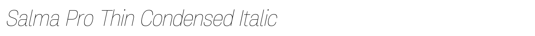 Salma Pro Thin Condensed Italic image